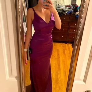 LULUS Purple Satin Dress